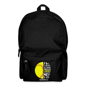Je peux tout faire grâce à la balle molle du Christ - Sac à dos - noir - Devant