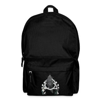 Forest Animals Bird Raven Flowers Nature Crow Dark - Backpack - black - Front