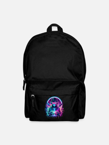 Neon Cyber Controller - Retro Gaming Power - Rucksack - Schwarz