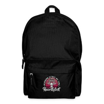 Coiffeur Le matin n’est pas mon heure, je suis coiffeur - Sac à dos - noir - Devant