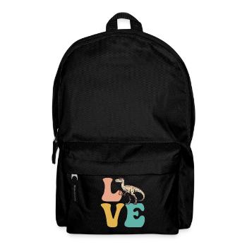 LIEBE Velociraptor Dinosaurier - Rucksack - Schwarz - Vorne