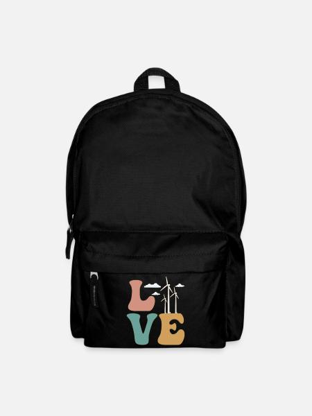 LOVE Wind Turbine Technician Energy Wind Power Plant - Backpack - black