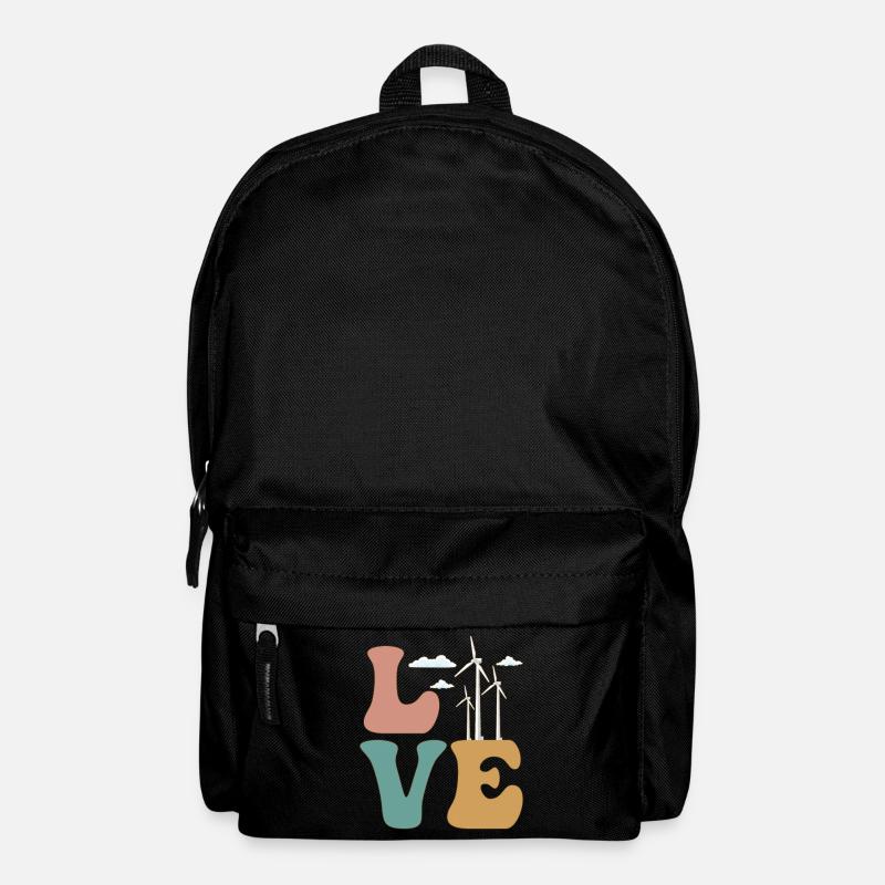 LOVE Wind Turbine Technician Energy Wind Power Plant - Backpack - black