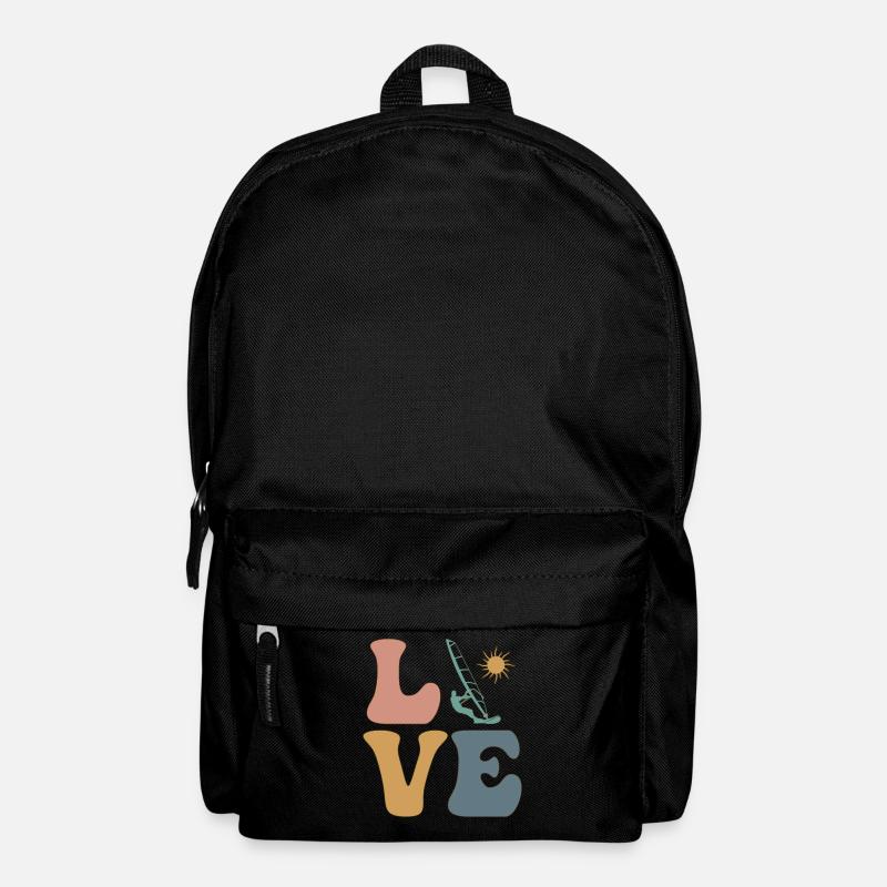 LOVE Windsurfer Windsurfen - Rucksack - Schwarz