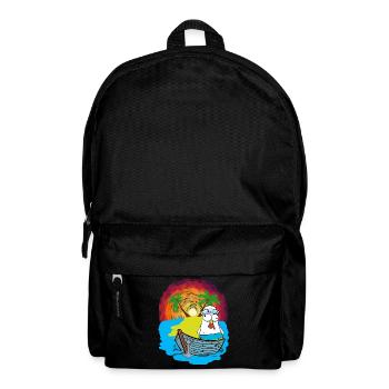 Chickens Sailors Boat Beach Swimming Ring Ahoy - Backpack - black - Front