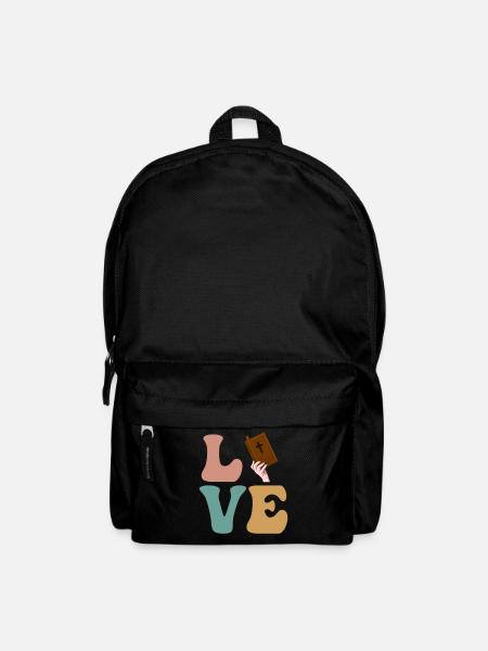 LIEBE Bibel Pastor Christlich Religiös - Rucksack - Schwarz