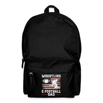 J’ai deux titres : Wrestling Dad et Football Dad - Sac à dos - noir - Devant
