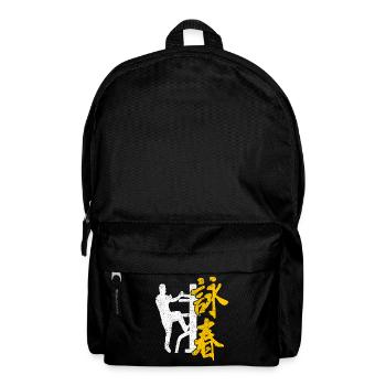 Wing Chun Logo Martial Arts Dojo Kimono Gym - Backpack - black - Front