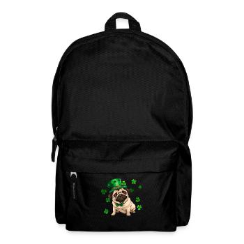 Chien carlin St Patrick’s Day Shamrock - Sac à dos - noir - Devant