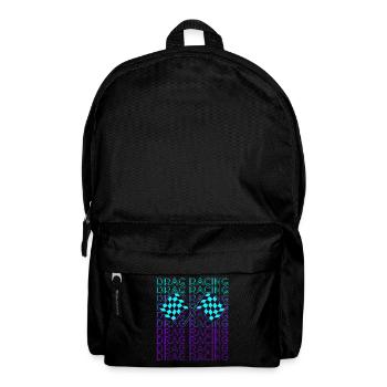 Drag Racing Drag Race Rennfahrer Retro - Rucksack - Schwarz - Vorne