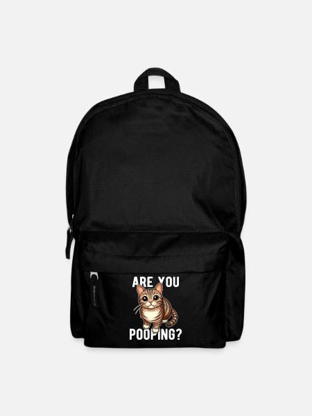Sie? Lustige Katze - Rucksack - Schwarz