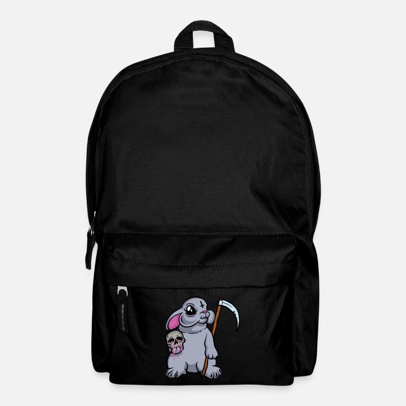 Satanisch Hase Sensenmann Tod Horror Halloween - Rucksack - Schwarz
