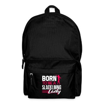 Slacklining Born To Be A Slacklining Lady - Backpack - black - Front