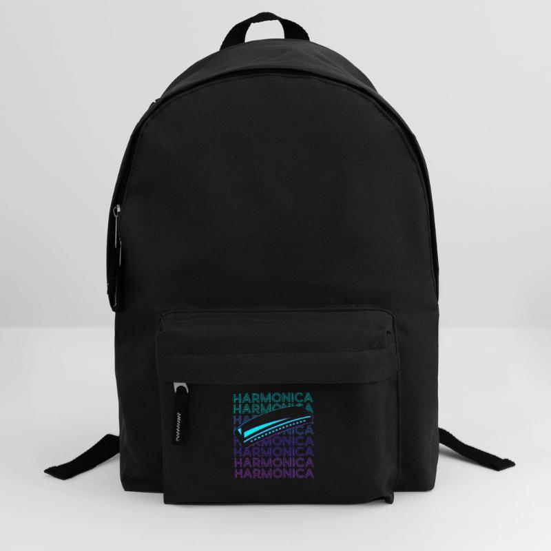 Harmonica Player Harmonica Player Retro Backpack