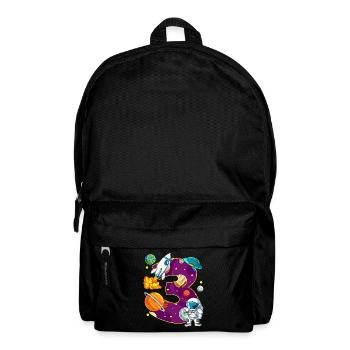 3 Anniversaire Astronaute de l’espace 3 ans - Sac à dos - noir - Devant