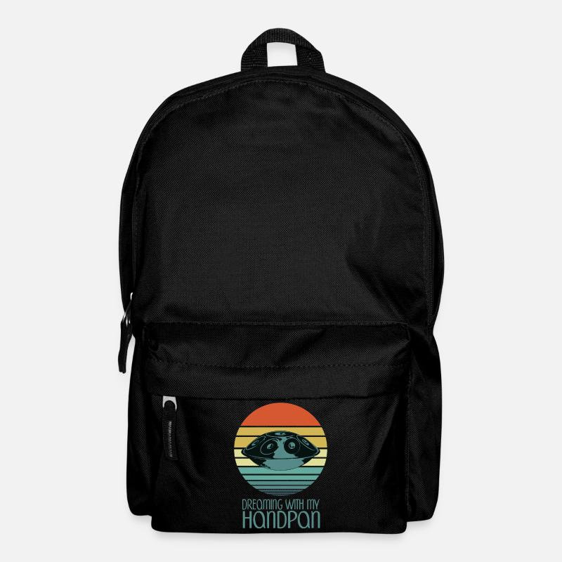 Handpan Hang Drum Musik Yoga Relax Sunset Retro - Rucksack - Schwarz