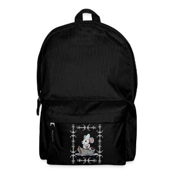 Mouse Retro Vintage Anchor Maritime Sailor Ahoy - Backpack - black - Front