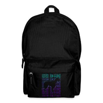 Irish Setter Hund Retro - Rucksack - Schwarz - Vorne