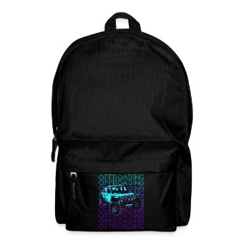 Offroading Off Road Dirt Race ATV Quad Retro - Backpack - black - Front
