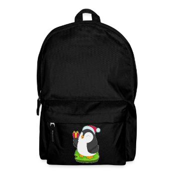 Penguin Christmas Santa Hat - Backpack - black - Front