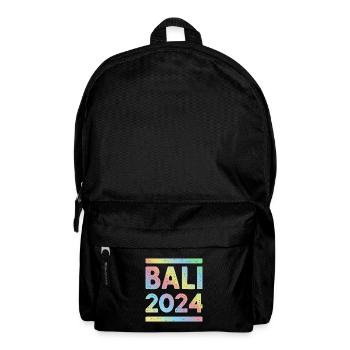 Bali 2024 Bunt Urlaub Team - Rucksack - Schwarz - Vorne