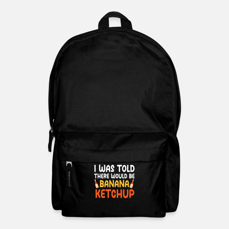 Lustiger Bananen Ketchup Spruch - Rucksack - Schwarz