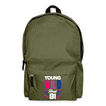 Jeune, sauvage et bisexuel - Sac à dos - vert olive - Devant