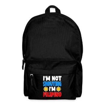 Philippinisches Humor Shirt - Rucksack - Schwarz - Vorne