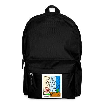 EC Woman I Flowers I GiftI Mother's Day I Women's Day - Backpack - black - Front