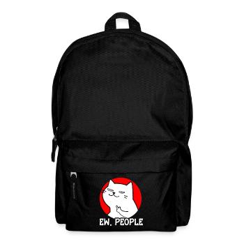 Ew People Cat Lustige Vintage Anti -soziale - Rucksack - Schwarz - Vorne