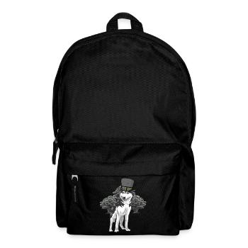 Husky Retro chien Vintage des années 80 chiens chapeau - Sac à dos - noir - Devant