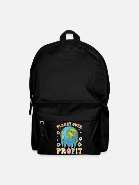 Planet Over Profit Klimawandel Earth Day - Rucksack - Schwarz