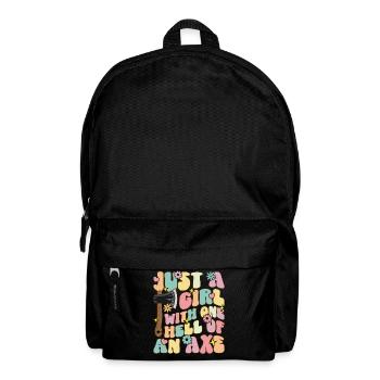 Mädchen mit einer höllischen Axt Axtwerfen Mädchen - Rucksack - Schwarz - Vorne