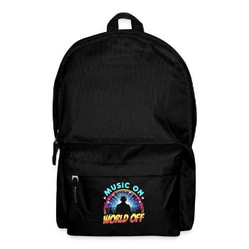 Disc Jockey Music On World Turntable Disc Jockeys - Backpack - black - Front