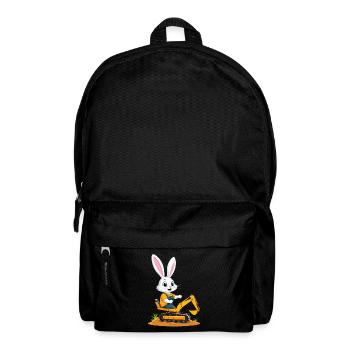 Osterhase Baggerfahrer Lustiges Ostereier Baggern - Rucksack - Schwarz - Vorne