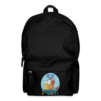 Confused Cartoon Fish (nani) - Rucksack - Schwarz - Vorne