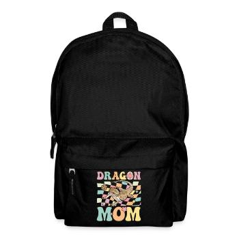 Dragon Mom Groovy Barbu Dragon Lézard Amoureux - Sac à dos - noir - Devant