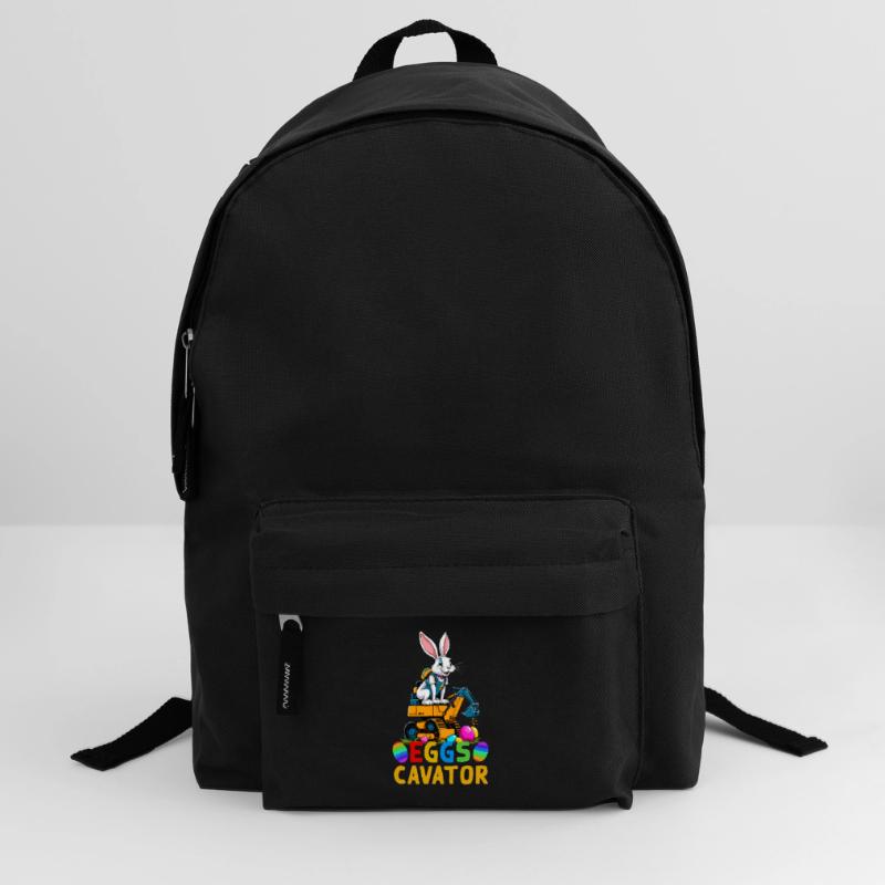 Funny Easter Saying Easter Bunny Excavator Driver Backpack