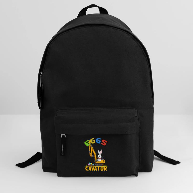 Funny Easter Saying Easter Bunny Excavator Driver Backpack