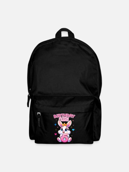 Fille d’anniversaire, Anniversaire des enfants, 6 ans, Fille - Sac à dos - noir