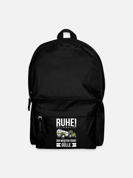 Ruhe! Der Meister fährt Gülle Fahrer Güllefahrer - Rucksack - Schwarz