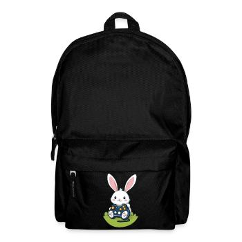 Osterhase Gamer und Gaming Streetwear Design - Rucksack - Schwarz - Vorne