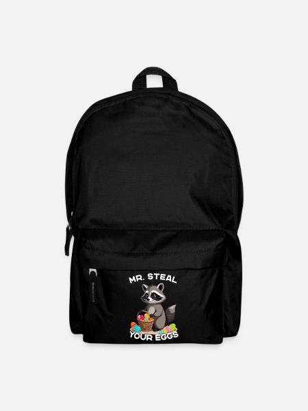 Drôle de voleur d’œufs de raton laveur dicton de Pâques - Sac à dos - noir