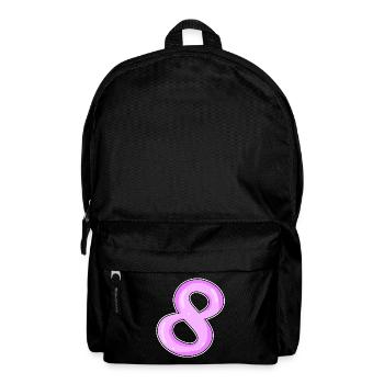Number 8 Number Eight Motif Pink - Backpack - black - Front