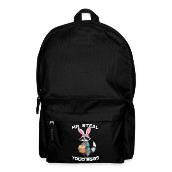Lustiges Waschbären Eier Dieb Ostern Spruch - Rucksack - Schwarz - Vorne