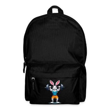 Lapin de Pâques Musculation Animal Drôle Séance D’entraînement - Sac à dos - noir - Devant