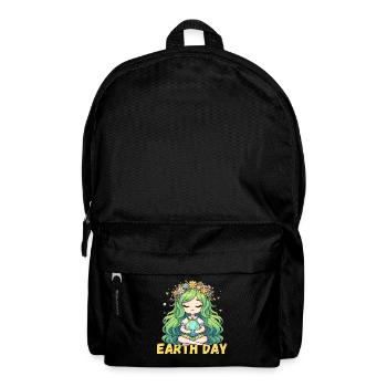Happy Earth Day Mutter Erde Umwelt Natur Weltkugel - Rucksack - Schwarz - Vorne