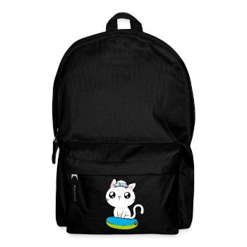 Maritim Katze Seenot Matrose Ahoi Schwimmring - Rucksack - Schwarz - Vorne