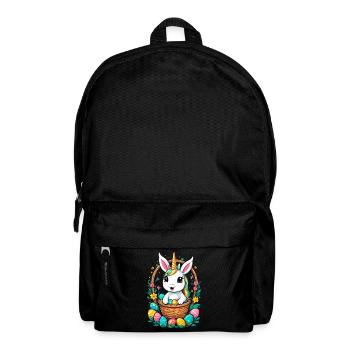 Lustiges Einhorn Osterhase Süßes Ostereinhorn - Rucksack - Schwarz - Vorne