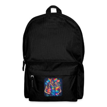 Étreinte de connexion arc-en-ciel, fierté heureuse - Sac à dos - noir - Devant